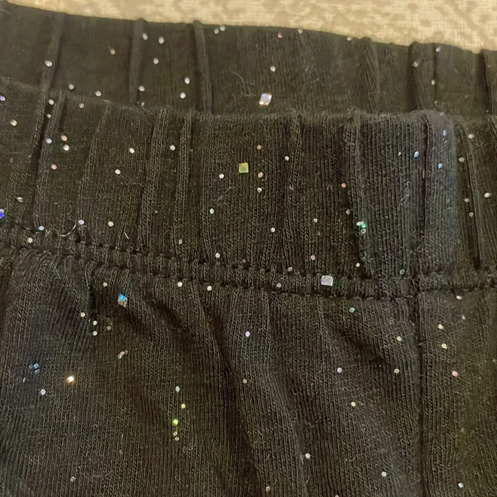 Gap Kids Girls Black with Sparkle Leggings